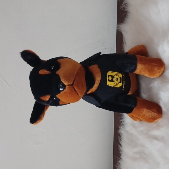 Rottweiler plush stuffed dog puppy removeable Protect Life Jacket not used - Picture 1 of 13